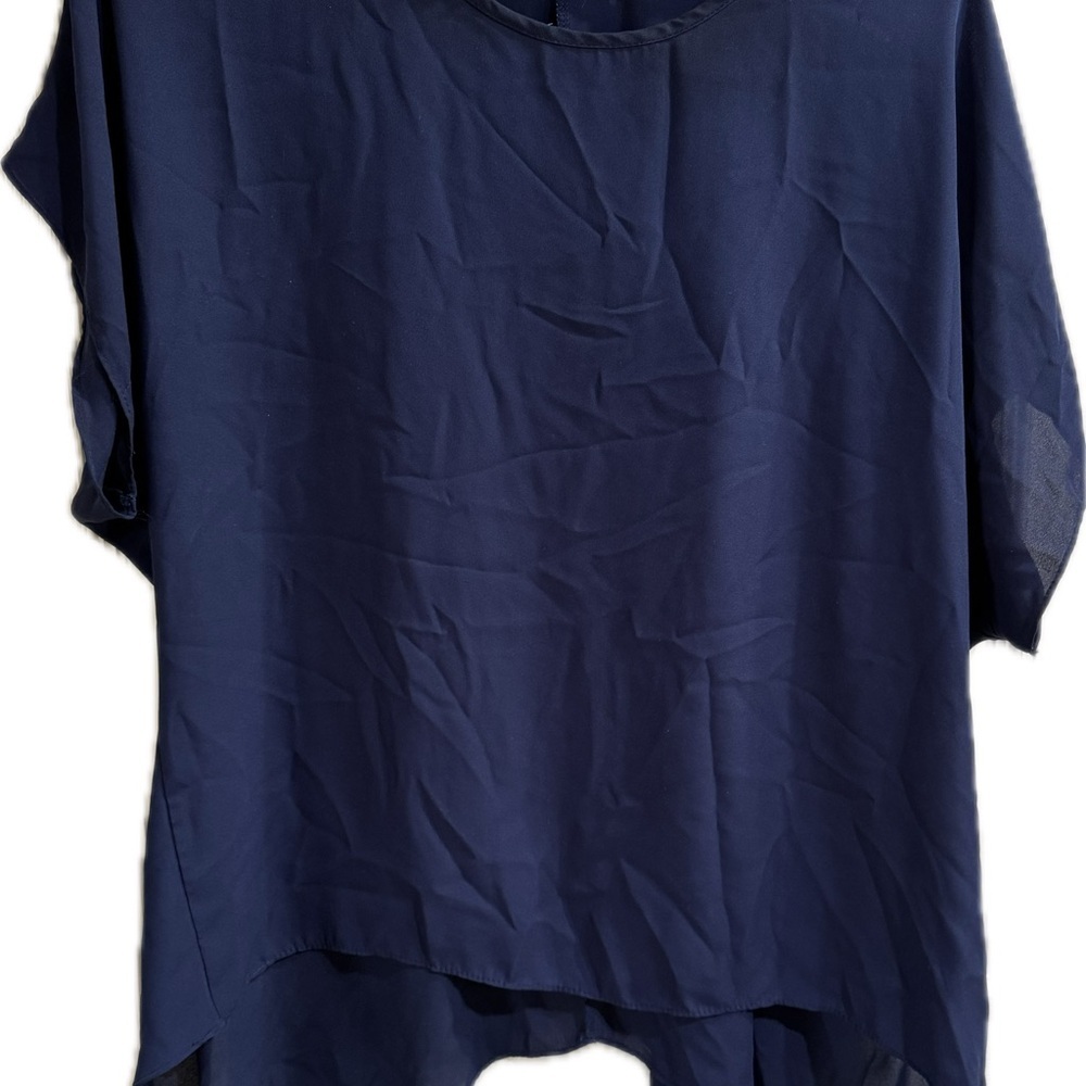 Elegant Navy Blue Women's Top
